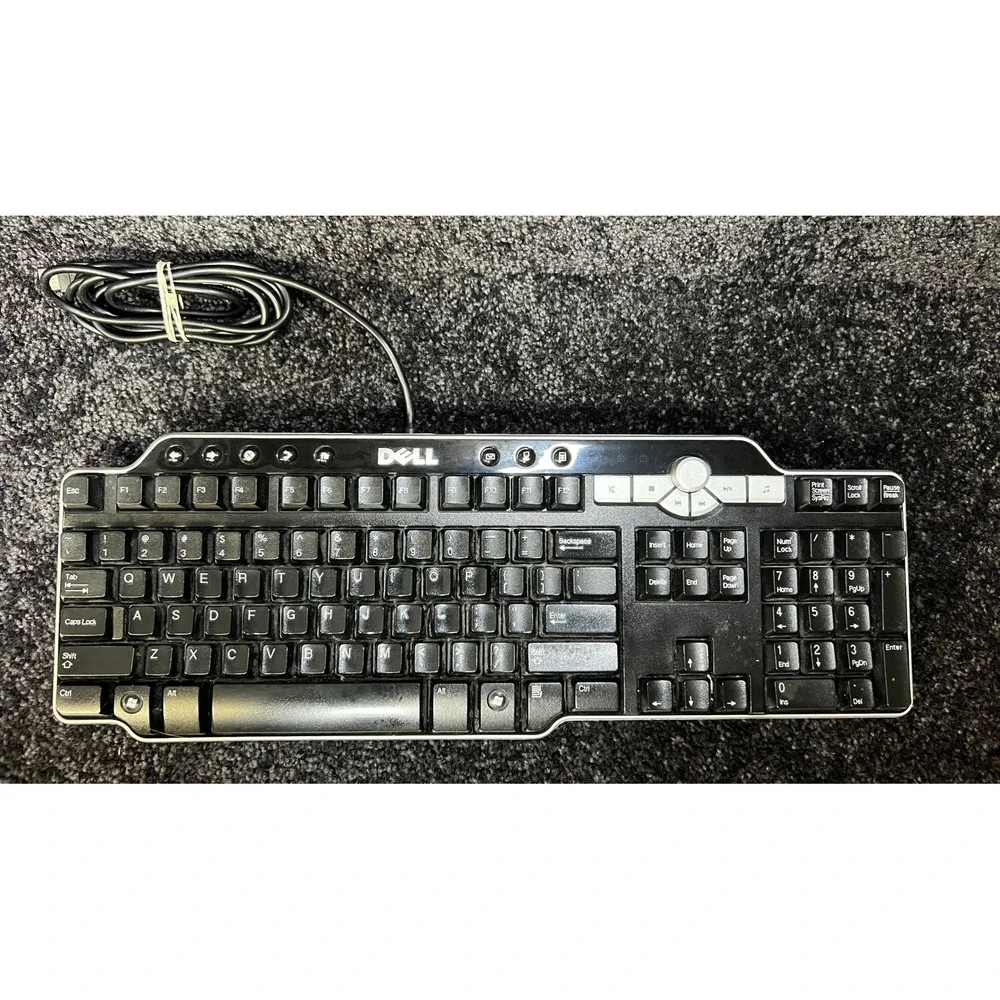 Dell SK-8135 USB Hub Wired Multimedia Keyboard Tested Works Great‎ Condition